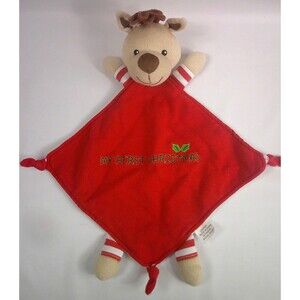 Linmark Reindeer Plush Lovey My First Christmas Baby Security Blanket Knotted